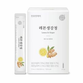 ChunhoNcare Korean Ginger Lemon Extract Sticks, 30 Sticks — 100% Korean Ginger with Lemon Concentrate, Jujube & Honey Blend, Organic Sugar 4%, Daily Vitality Drink _ Made in KOREA